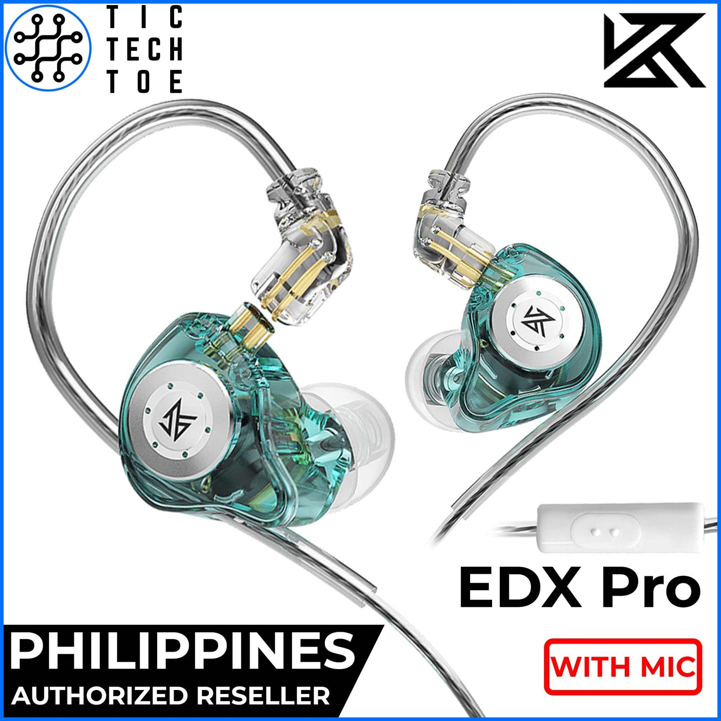 KZ EDX Pro HiFi Dynamic Driver Earphones with Mic