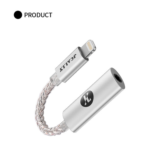 JCALLY JM7L Lightning to 3.5mm Dongle CX31993 DAC/Amp Metal Aluminum Adapter for iPhone/Apple/iOS
