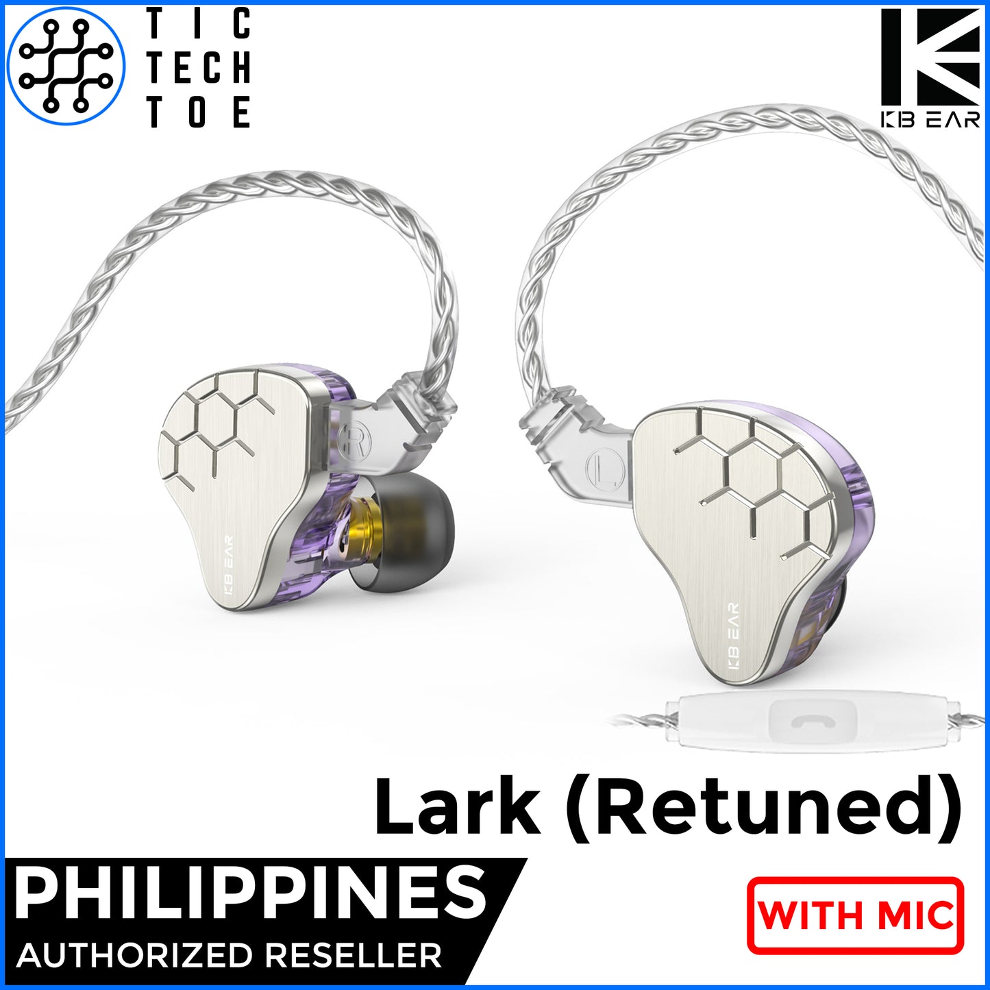 KBEAR / KB EAR Lark Hybrid Driver Metal HiFi Earphones