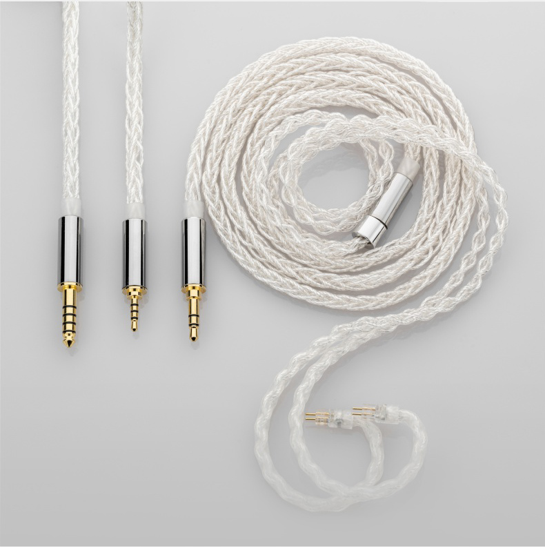Moondrop Line K 3.5mm Silver Plated Copper 96-Core Twisted Upgrade Replacement Earphone IEM Cable