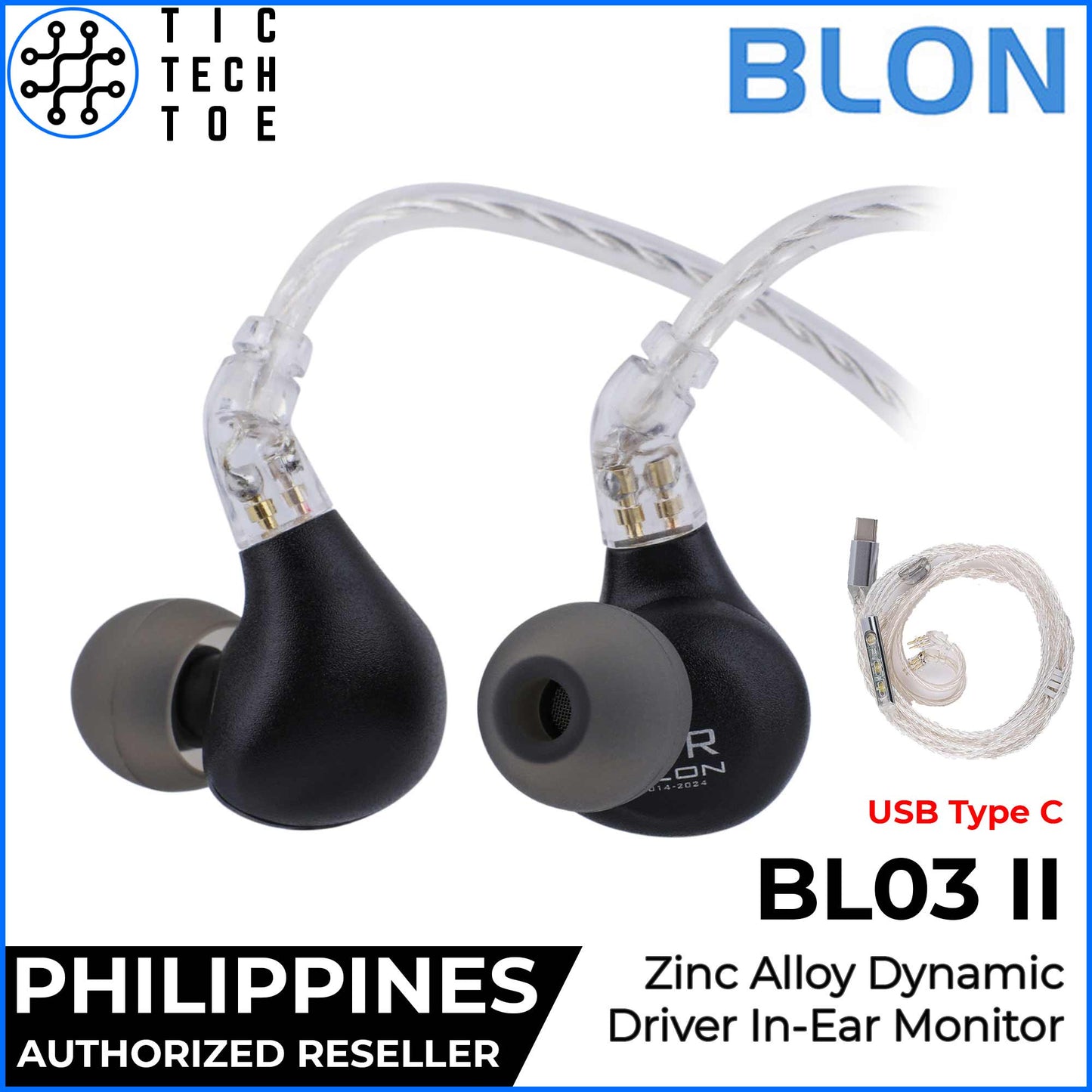 BLON BL03 II BL-03 2 Zinc Alloy Dual Chamber Dynamic Driver HiFi Wired In-Ear Monitor Earphones