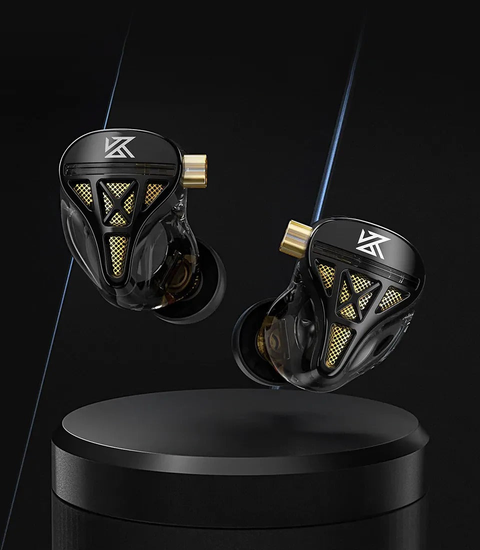 KZ DQS Next Gen Dynamic Driver Semi-Open Earphones Detachable Wired Cable IEM with Mic and Controls
