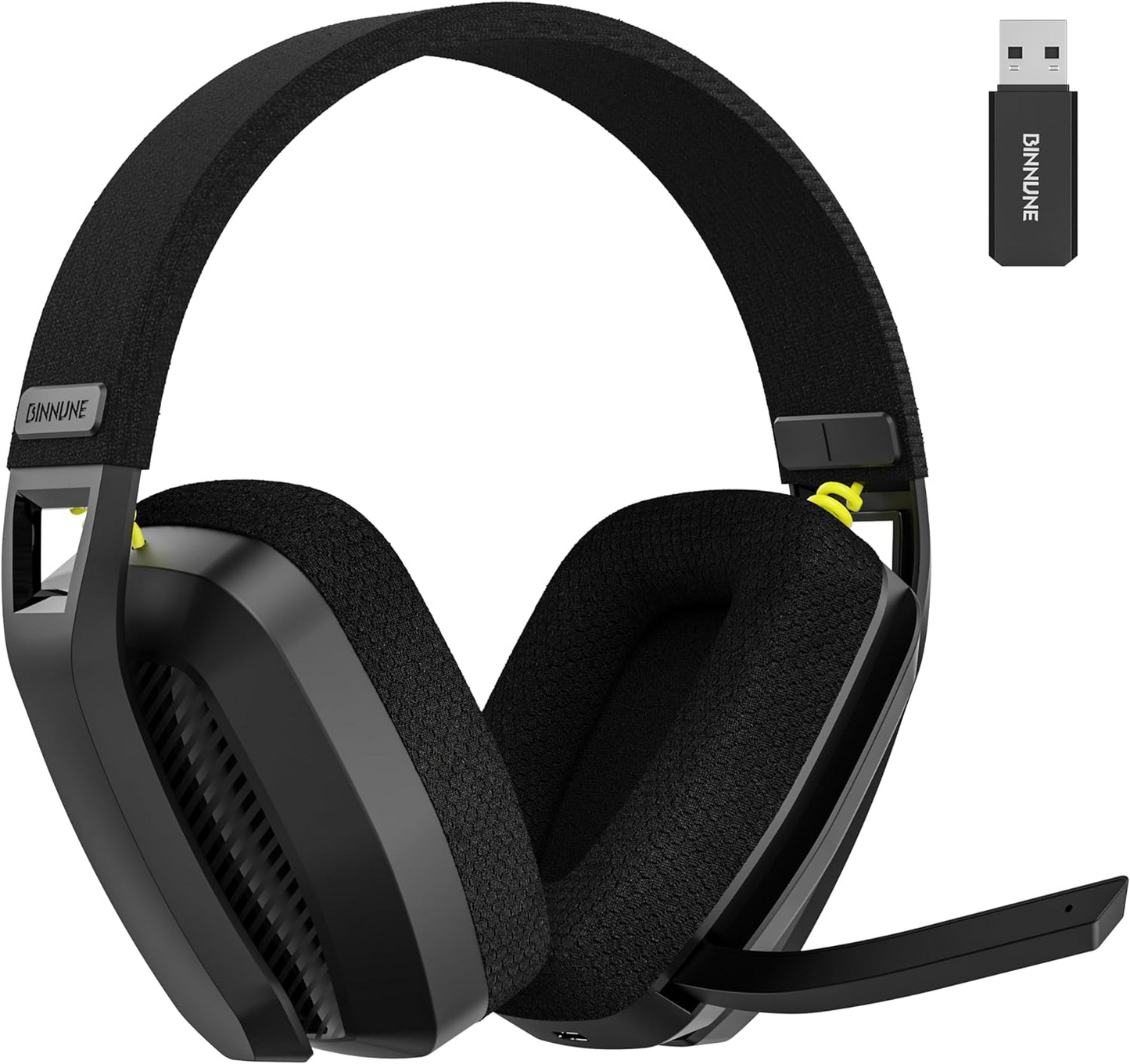 BINNUNE BW06 Dual Wireless USB 2.4Ghz + Bluetooth 5.3 Gaming Headset PS5 PC Mobile Switch Headphones
