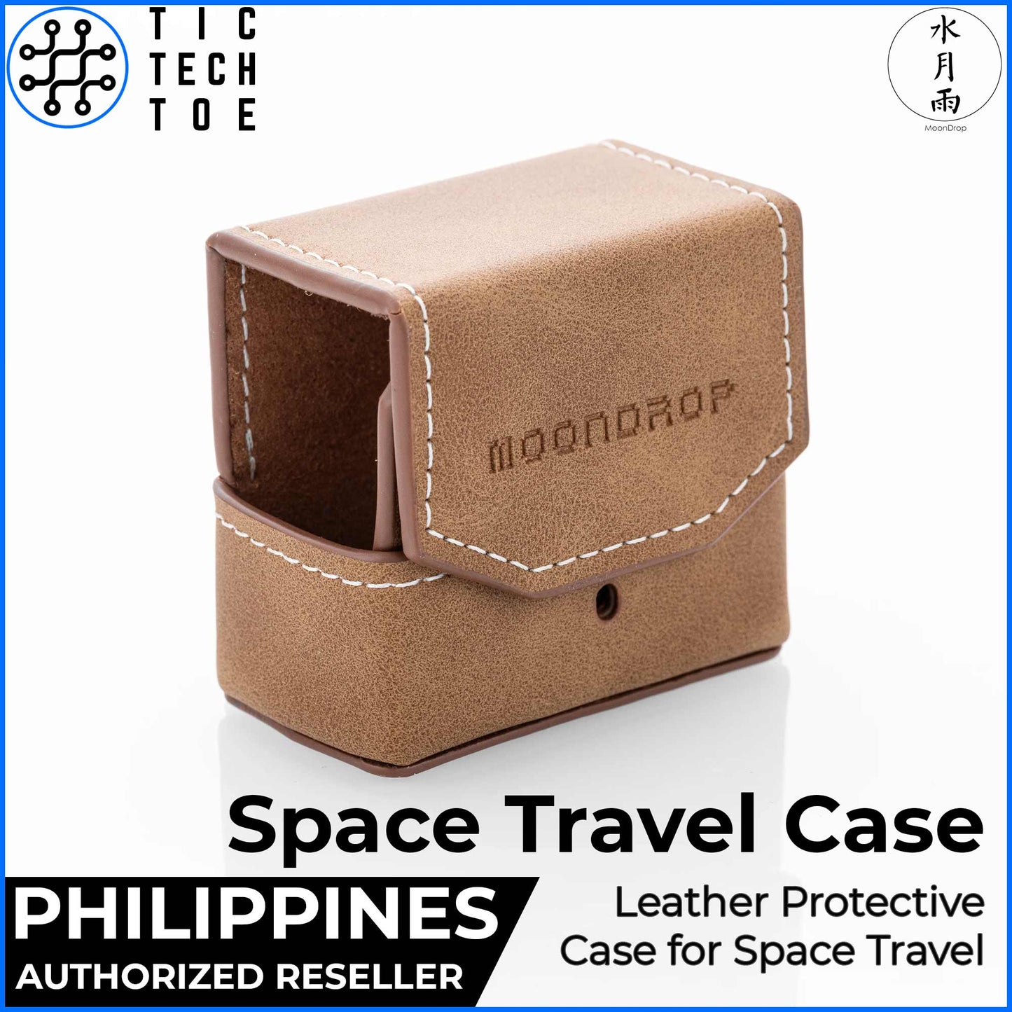 Moondrop Space Travel Leather Case Portable Premium Protective Shell for True Wireless Earphones