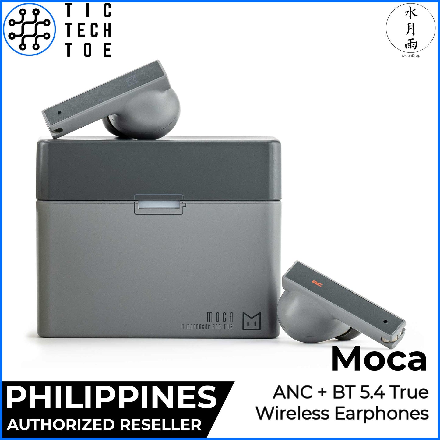 Moondrop Moca HiFi True Wireless ANC Bluetooth 5.4 Noise Reduction Wireless Charging IEM Earphones