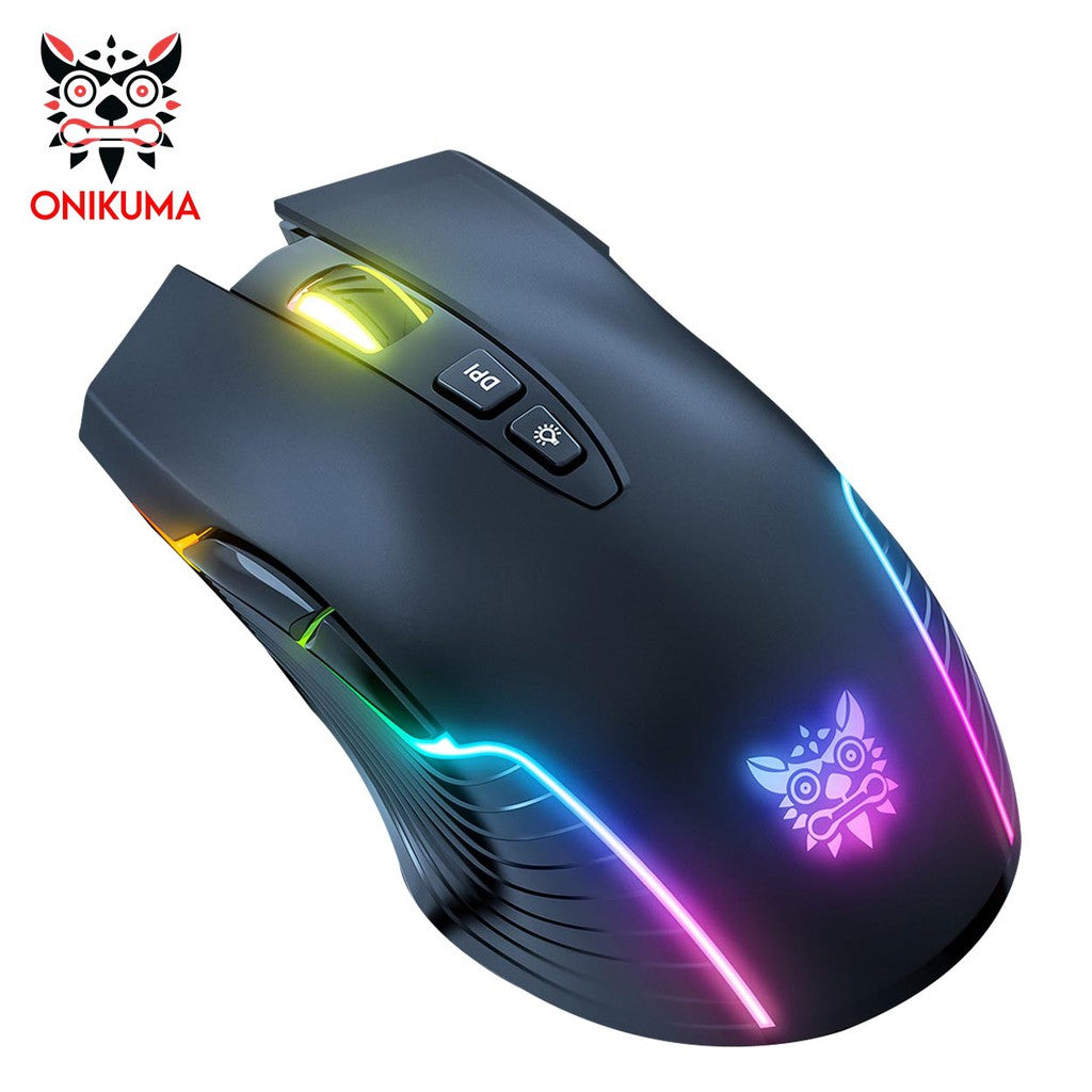 Onikuma CW905 Wireless USB 2.4GHz RGB Lightweight PC Laptop Gaming Ergonomic DPI Mouse Rechargeable