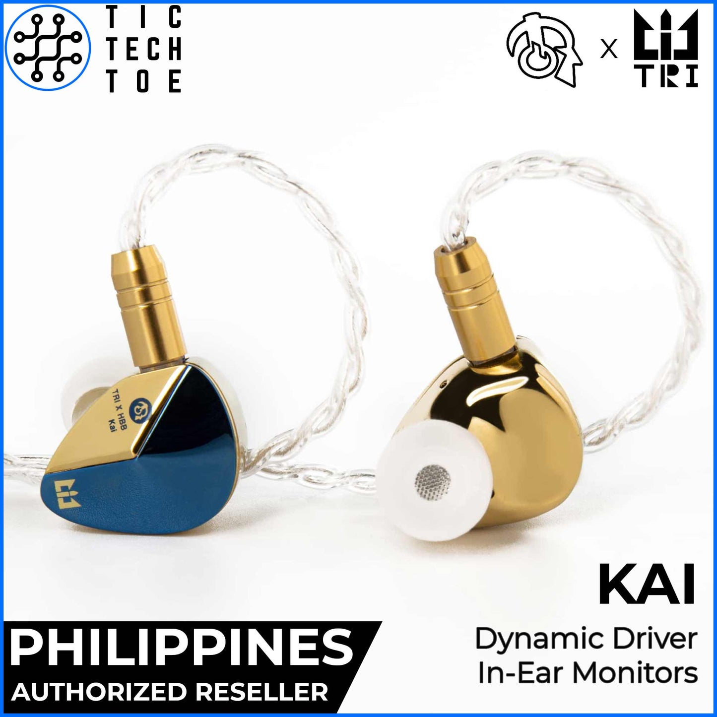 TRI x HBB KAI Aluminum Alloy DLC Dynamic Driver Professional HiFi IEM In-Ear Monitor Earphones