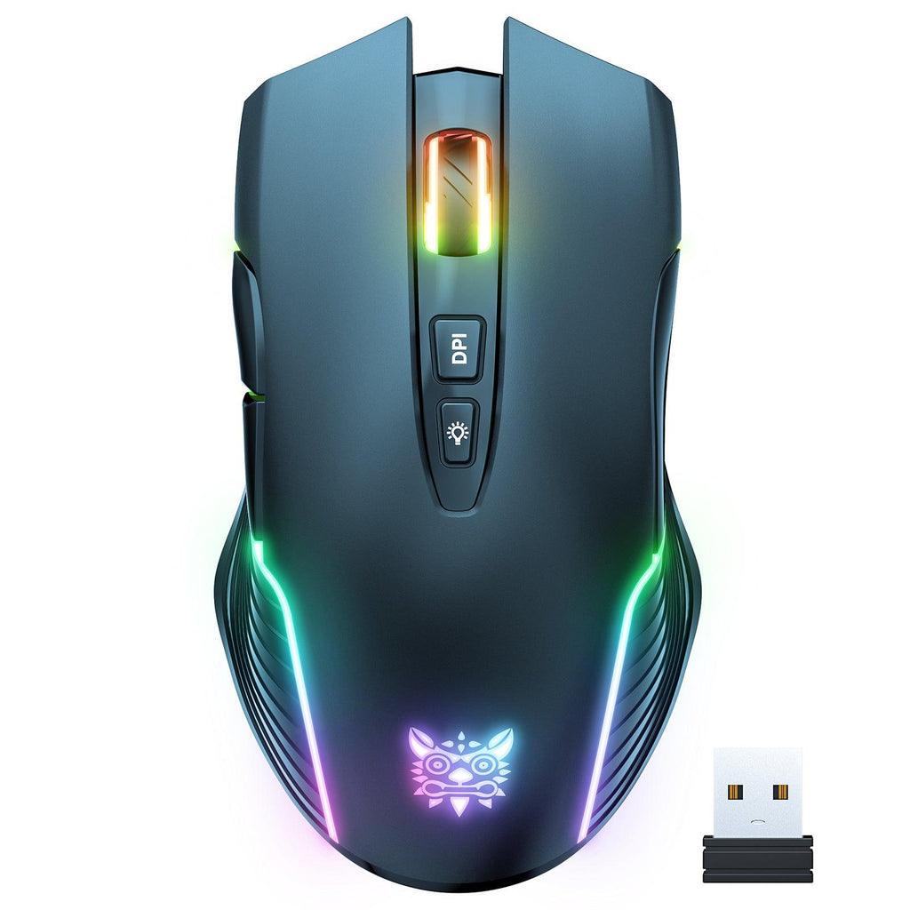 Onikuma CW905 Wireless USB 2.4GHz RGB Lightweight PC Laptop Gaming Ergonomic DPI Mouse Rechargeable