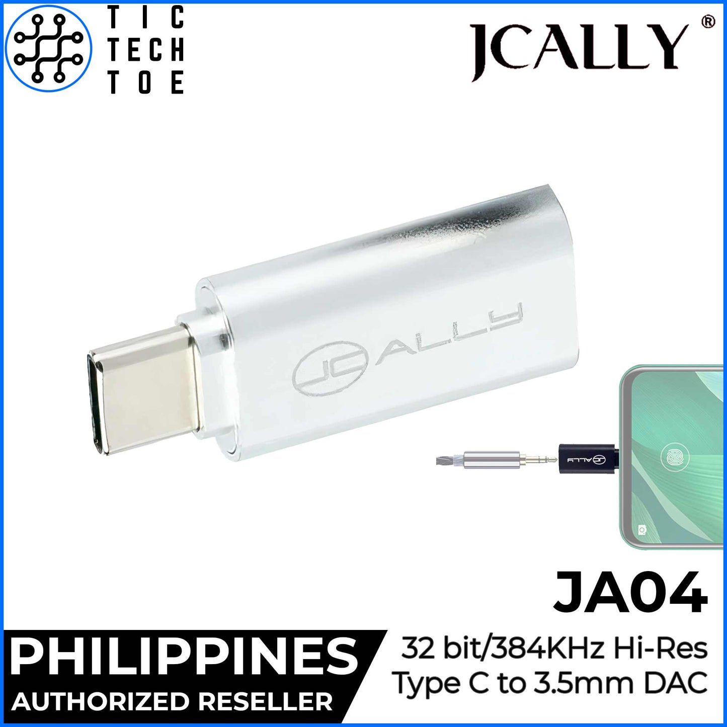JCALLY JA04 Type C to 3.5mm HiFi DAC / Amp Adapter