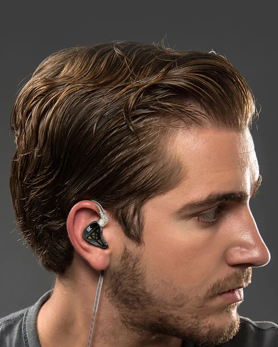 KZ DQS Next Gen Dynamic Driver Semi-Open Earphones Detachable Wired Cable IEM with Mic and Controls