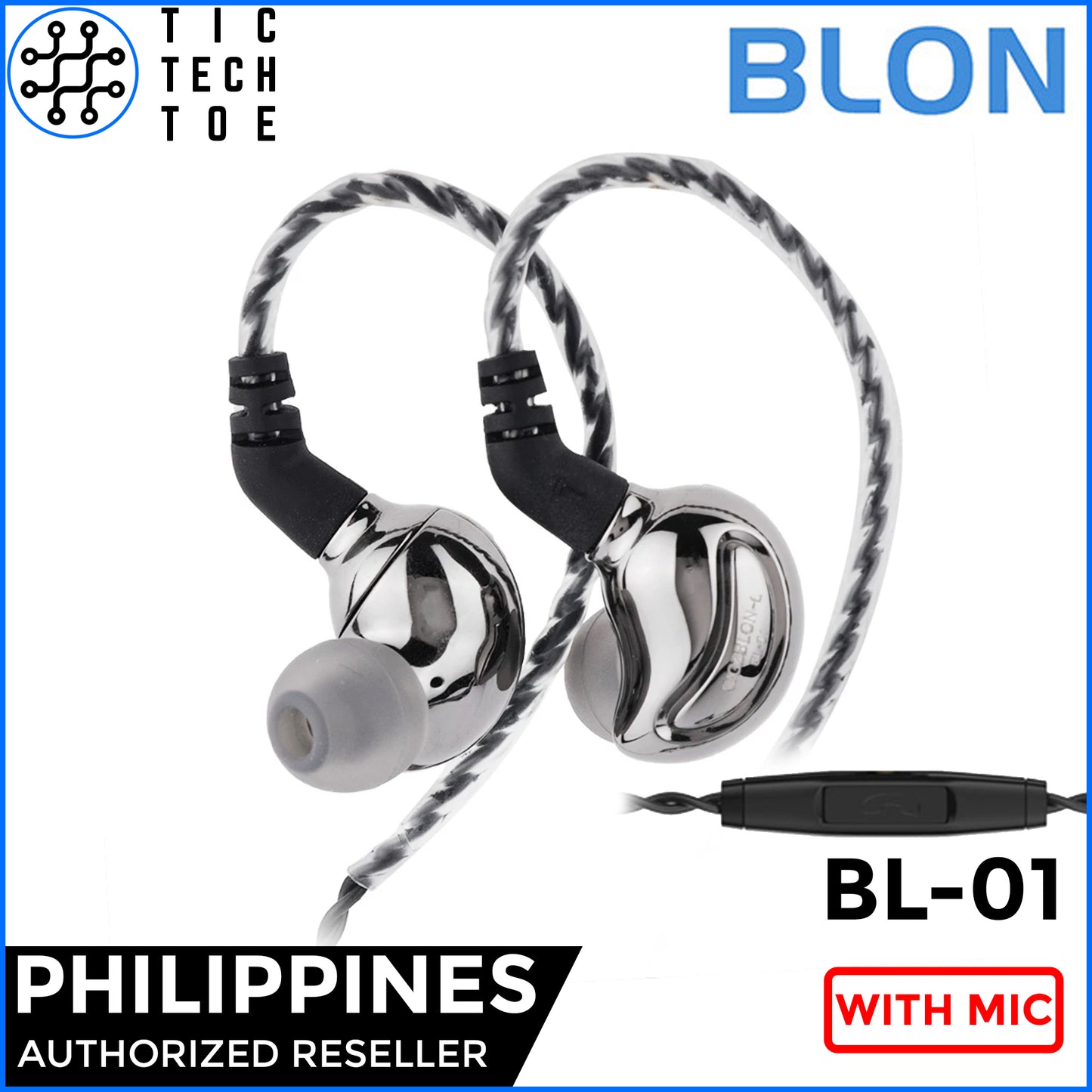 BLON BL-01 / BL01 01 HiFi Dynamic Driver Earphones with Mic