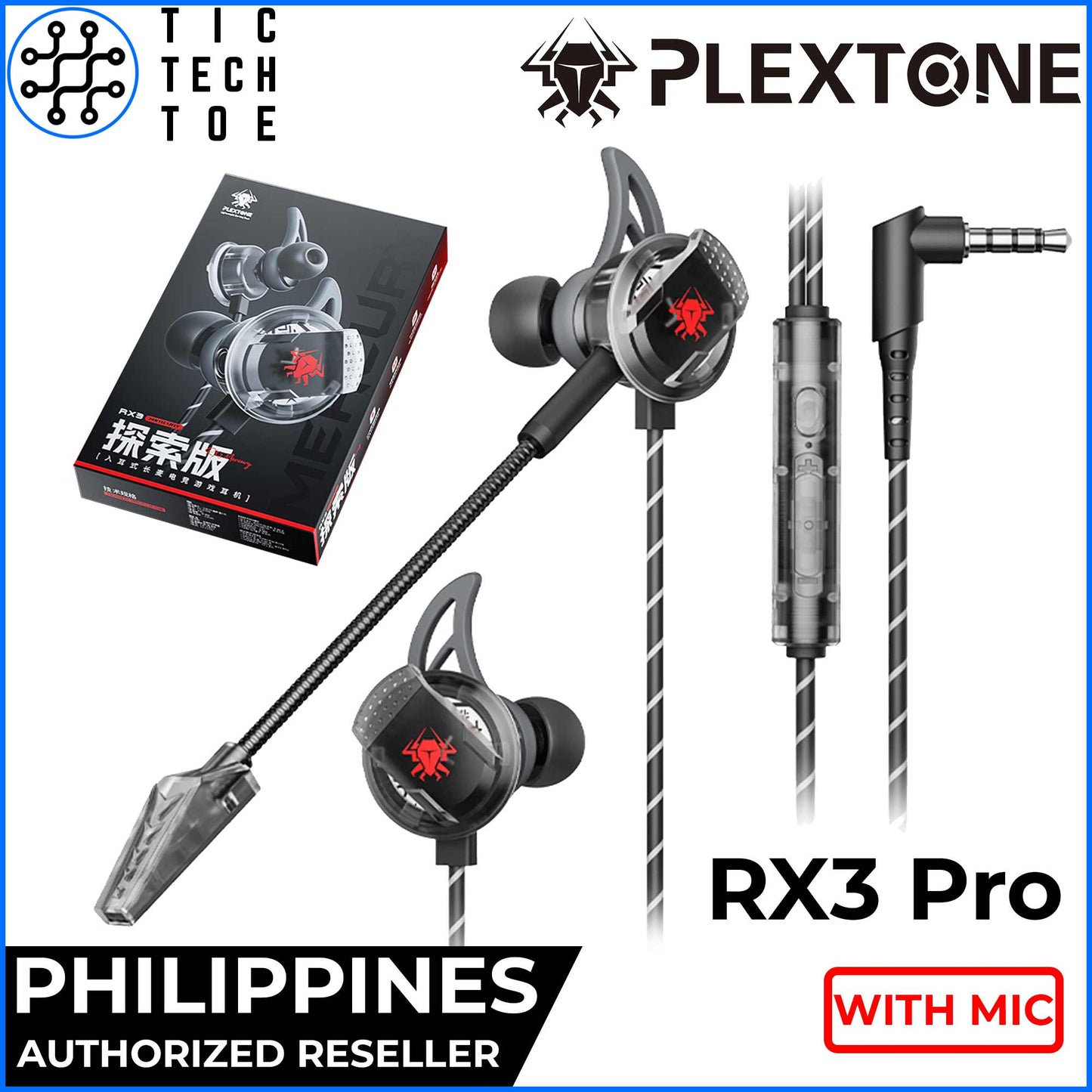 Plextone xMOWI RX3 Pro Gaming Bass Earphones with Dual Mic