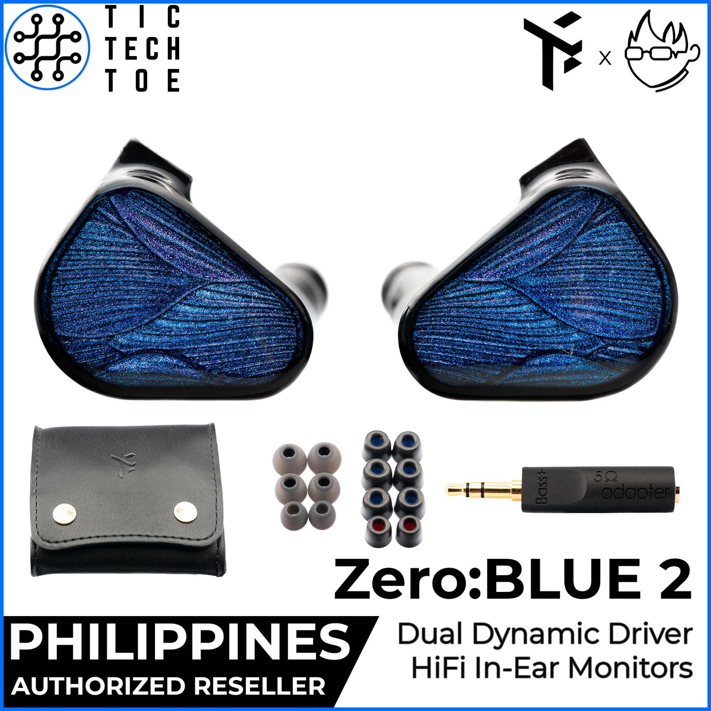 Truthear x Crinacle Zero:BLUE 2 II Dual Dynamic Driver IEM Wired HiFi Earphones In-Ear Monitors