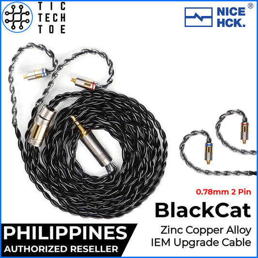 NICEHCK BlackCat Zinc Copper Alloy Oil Soaked Braided Earphone IEM Upgrade Replacement Cable