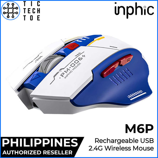 Inphic M6P Rechargeable Mecha Wireless 2.4Ghz USB Ergonomic Gaming Mouse