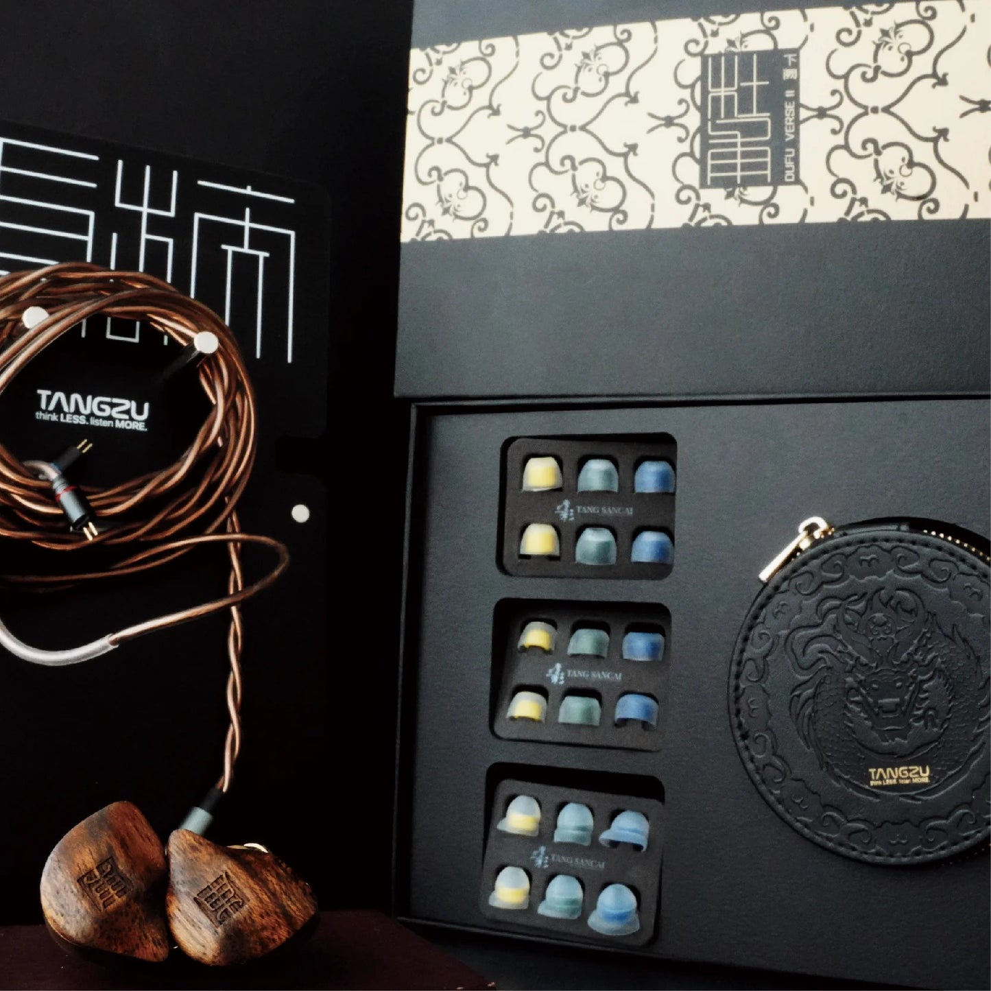 Tangzu FUDU Verse 2 II Hybrid 1DD+2BA Driver In-Ear Ebony Brass Shell Detachable Cable DUFU Earphone