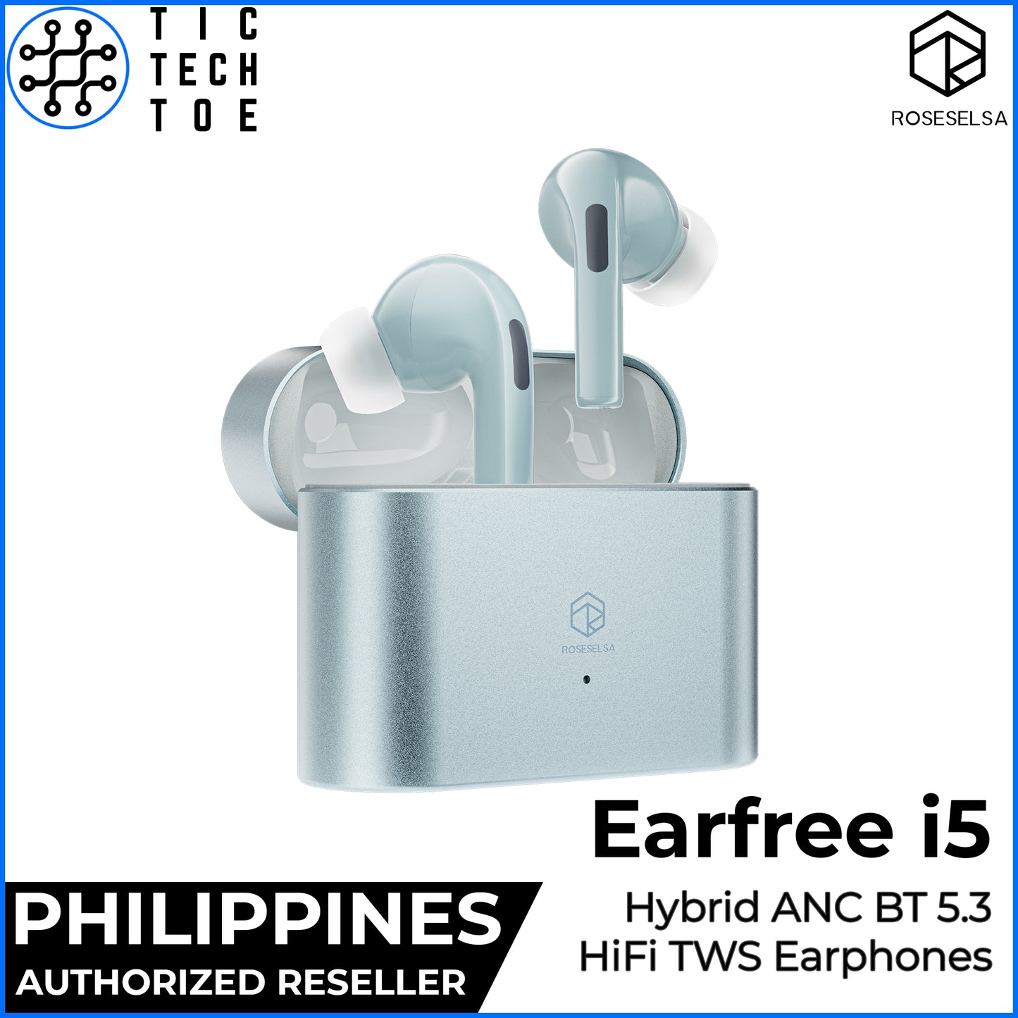 Roseselsa Earfree i5 Hybrid ANC Earfeel Earbuds HiFi TWS Bluetooth 5.3 LDAC True Wireless Earphones