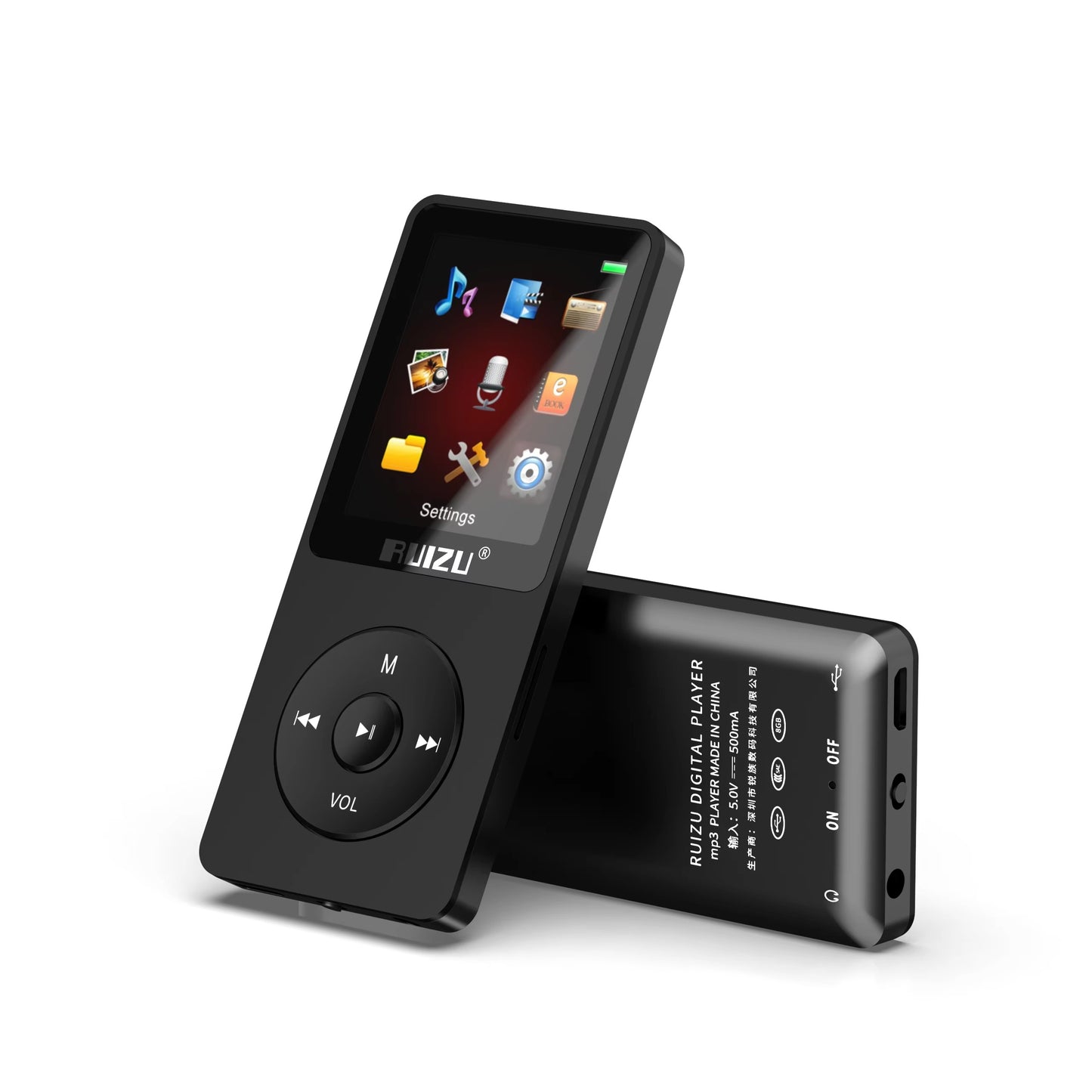 RUIZU X02 Portable MP3 Player Bluetooth 5.3 / Wired 3.5mm Long Battery Built-In 4GB Memory Audio DAP