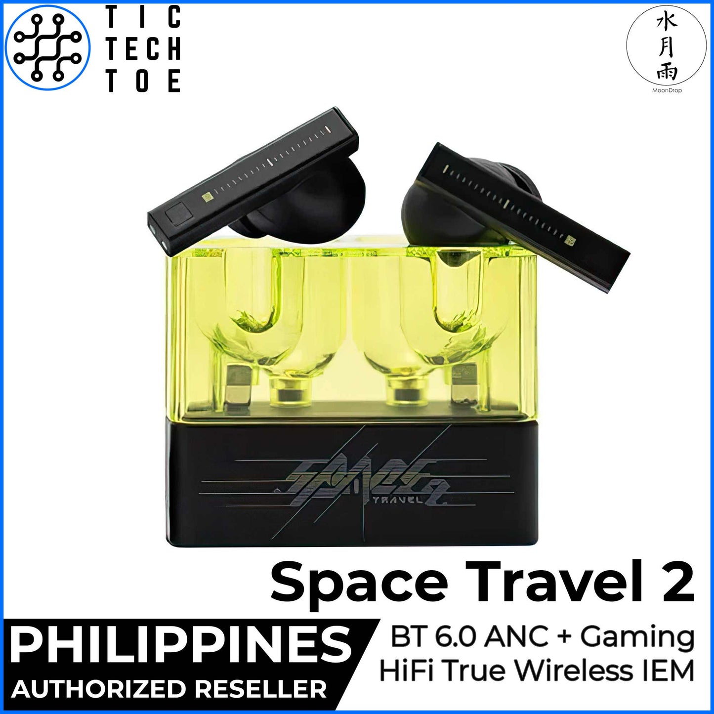 Moondrop Space Travel 2 HiFi Noise Cancelling True Wireless AI ANC Bluetooth 6.0 TWS Earphones
