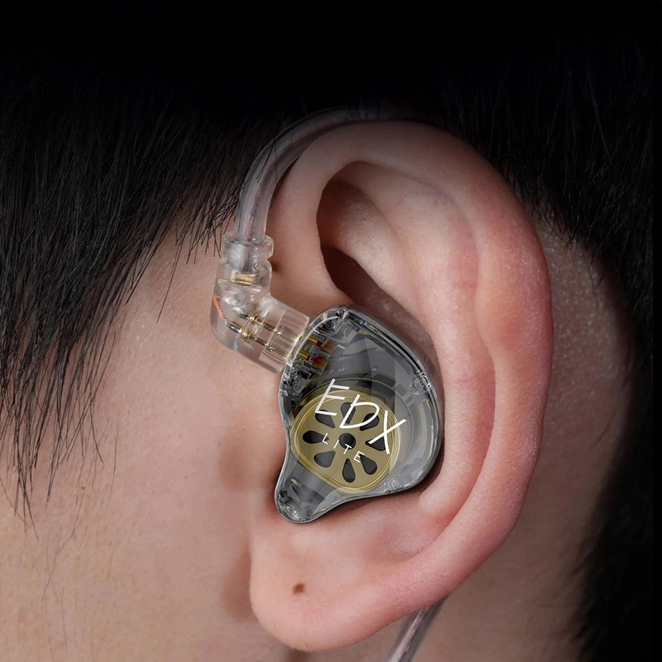KZ EDX Lite Super Linear Dynamic Driver In-Ear Monitor Detachable Wired Cable Earphones with Mic