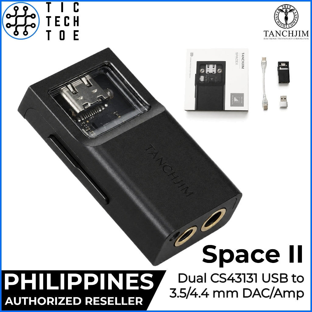 Tanchjim Space 2 USB Type-C/A to 3.5mm/4.4mm Dual CS43131 DAC/AMP Earphone Headphone Compact Adapter