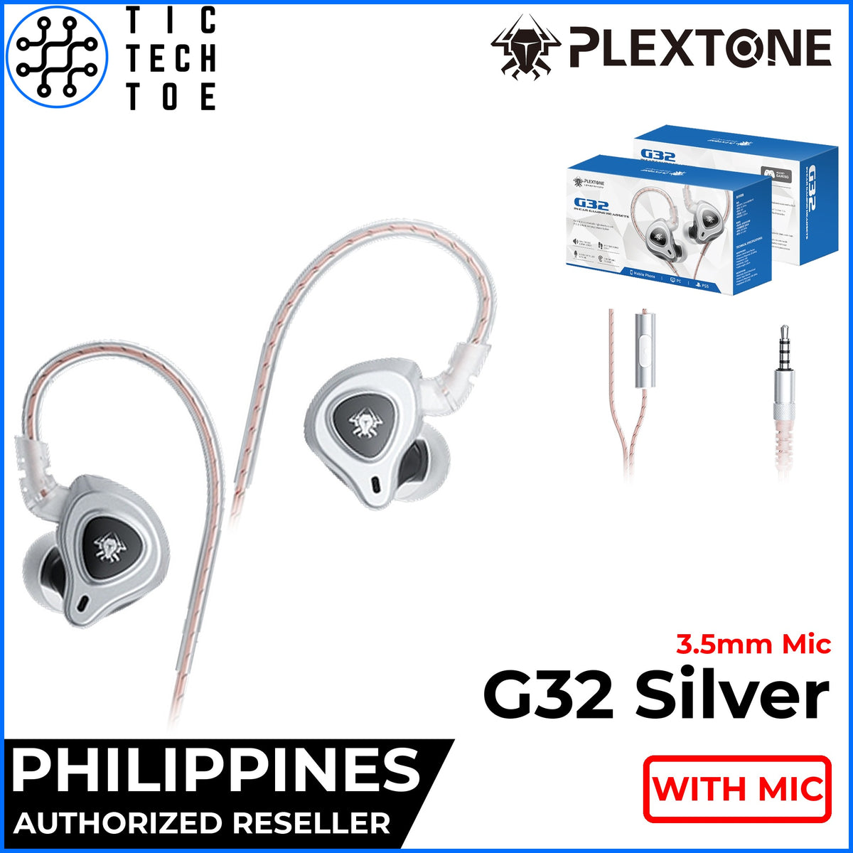 Plextone G32 / G32 II Forever Gaming IEM Dynamic Driver Earphones Wired In-Line 3.5mm/USB-C Mic