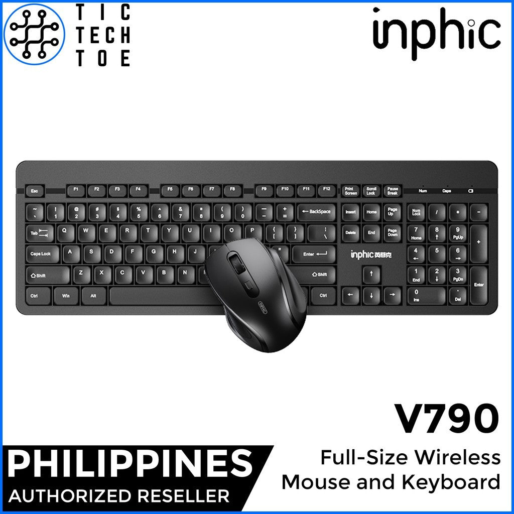 Inphic V790 Full-Size 2.4G Wireless Mouse and Keyboard Combo