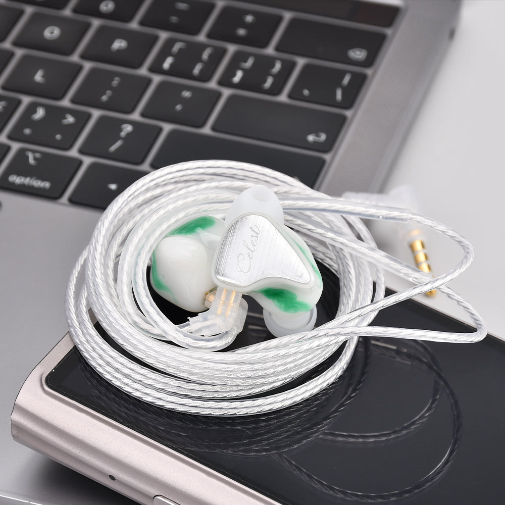 Kinera Celest Wyvern Pro White Gaming IEM Dynamic Driver Earphones Wired Detachable Cable HD Mic