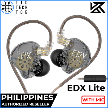 KZ EDX Lite Super Linear Dynamic Driver In-Ear Monitor Detachable Wired Cable Earphones with Mic