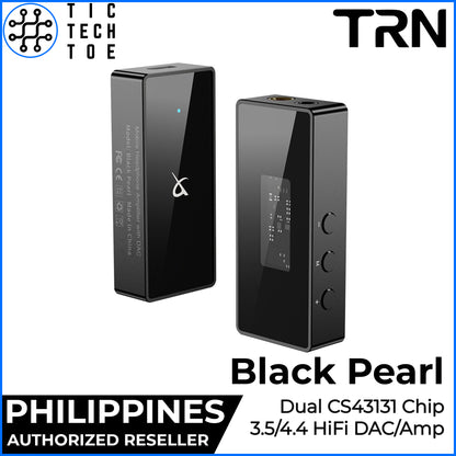 TRN Black Pearl 3.5/4.4mm Balanced to USB-C Adjustable EQ Control Audio DAC/Amplifier Adapter Cable