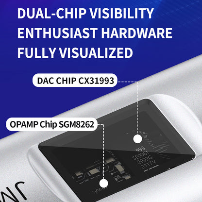 JCALLY JM7 MAX USB A/C to 3.5mm CS31993 + SGM8262 Dual Chip DAC/Amp Aluminum Audio Adapter Cable