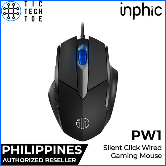 Inphic PW1 Silent Click Wireless Wired USB Ergonomic Gaming Mouse