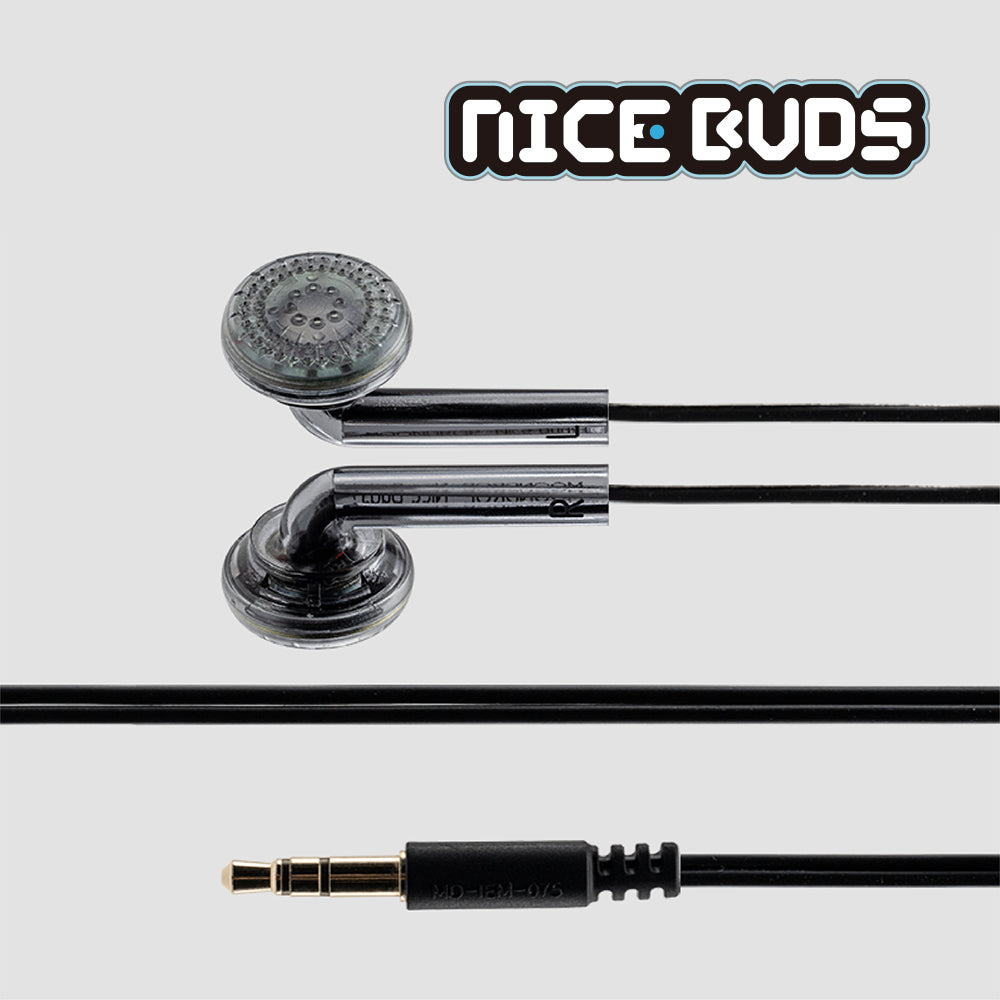 Moondrop Nicebuds Flathead Dynamic Driver Cable Lightweight Ergonomic Wired Nice Buds Earphones