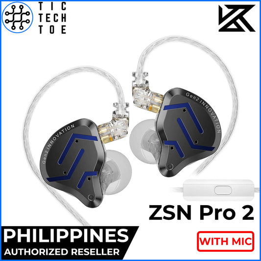 KZ ZSN Pro 2 Upgraded Hybrid Dual Audio Driver DD+BA Metal In-Ear Monitor Wired Earphones with Mic