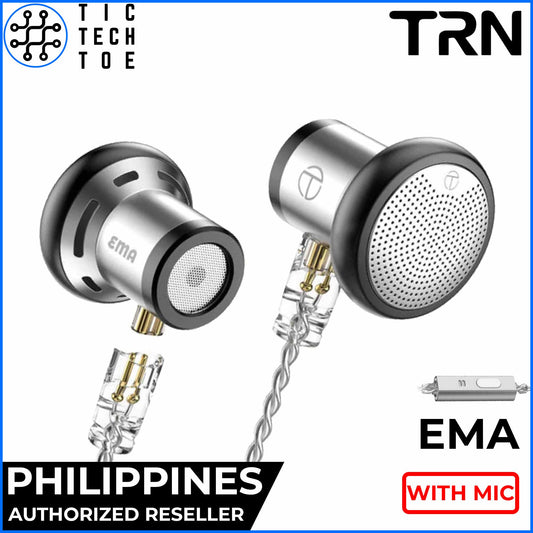 TRN EMA Aluminum Alloy Detachable Cable Flathead Type Dynamic Driver Earbuds with Mic