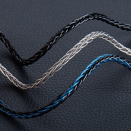 KBEAR ST12 Silver Plated 8-Core OFC Braided Soft Tangle-Free Earphone IEM Upgrade Replacement Cable