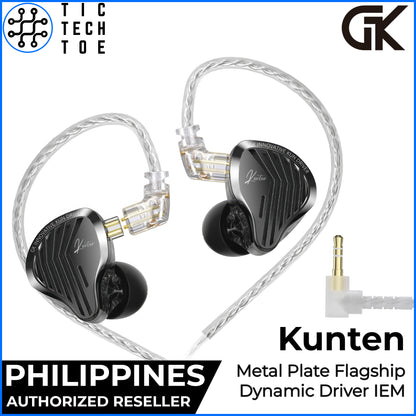 GK Kunten Super Linear Dynamic Driver Silver Plated Wired Detachable Cable In-Ear Monitor Earphones