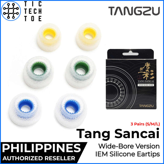 Tangzu Tang Sancai Tips Wide Bore Soft Silicone Upgrade Replacement Eartips IEM 3 Pairs Set Eartips