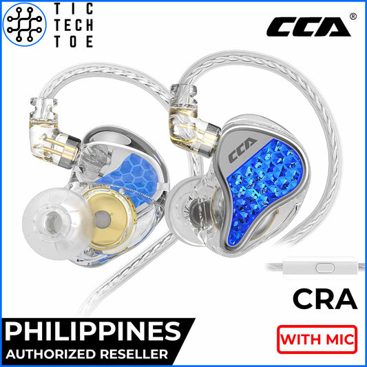 CCA Lyra Dual Magnetic Dynamic Driver Noise Isolating Detachable Cable Earphones with Mic