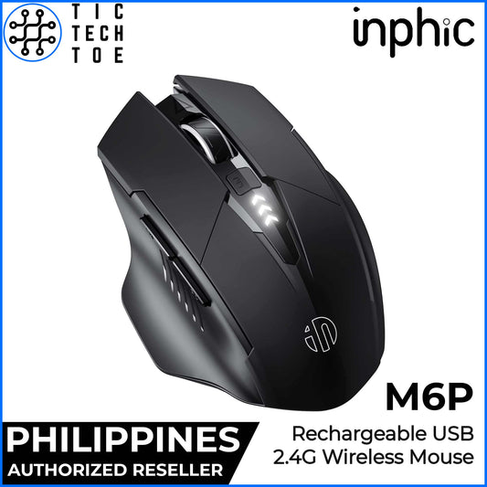 Inphic M6P Rechargeable Mecha Wireless 2.4Ghz USB Ergonomic Gaming Mouse