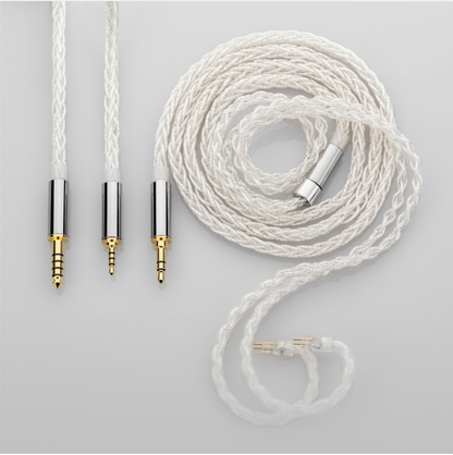 Moondrop Line K 3.5mm / 4.4mm Silver Plated Copper 96-Core Upgrade Replacement Earphone IEM Cable