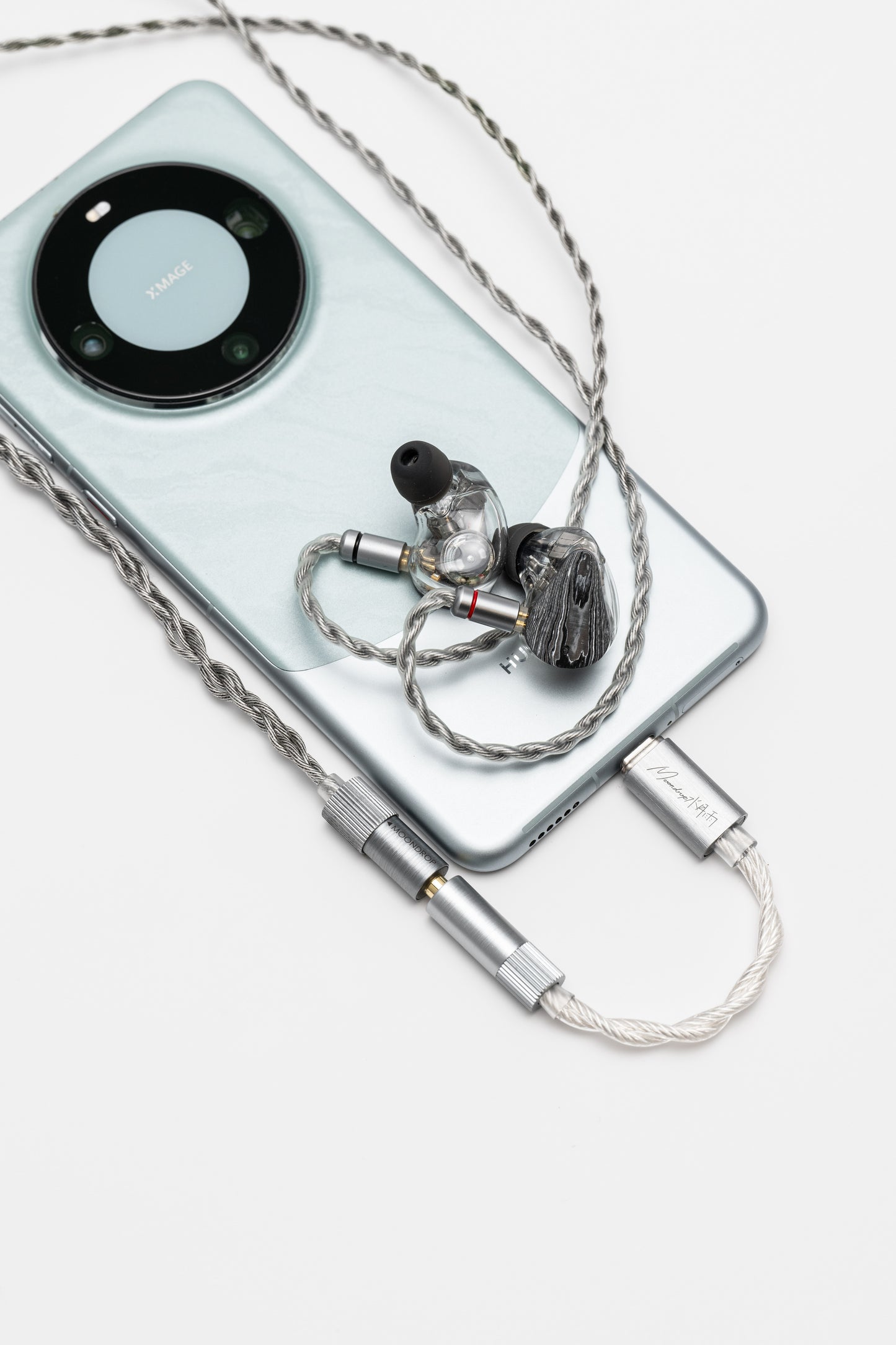 Moondrop Echo-A USB Type-C to 3.5mm with Mic Aluminum 32Bit/384kHz Mini Portable DAC/AMP Adapter