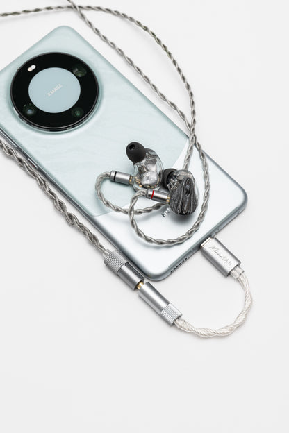 Moondrop Echo-A USB Type-C to 3.5mm with Mic Aluminum 32Bit/384kHz Mini Portable DAC/AMP Adapter