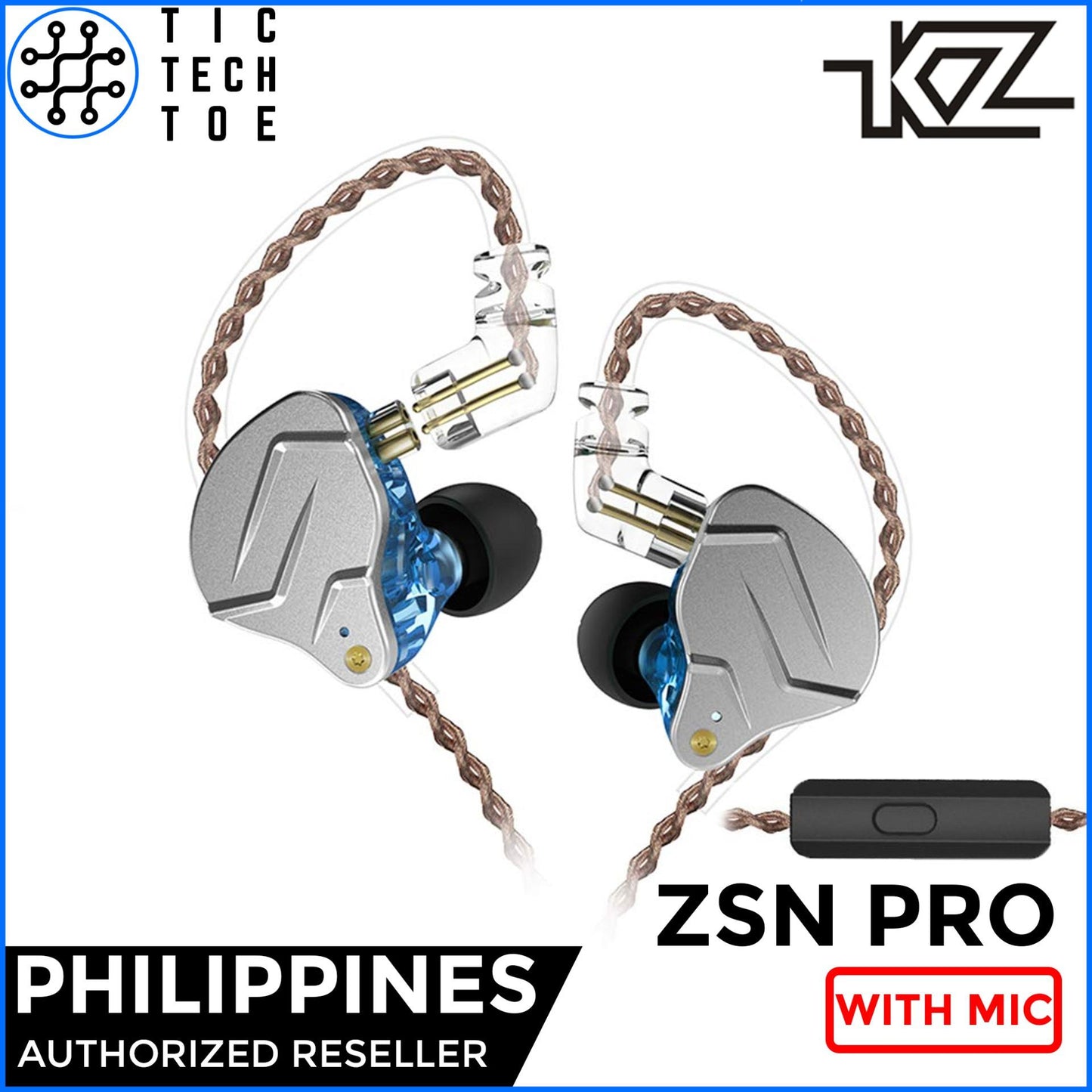 KZ ZSN Pro Hybrid Driver Earphones with Mic