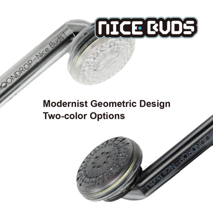 Moondrop Nicebuds Flathead Dynamic Driver Cable Lightweight Ergonomic Wired Nice Buds Earphones