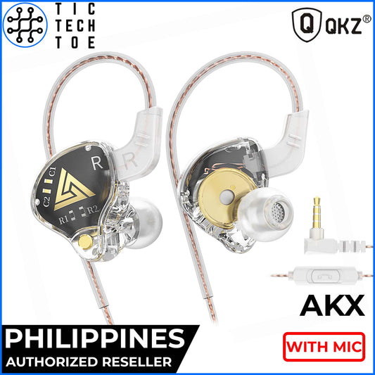 QKZ AKX Lightweight Ergonomic High Performance Core Dynamic Driver IEM Earphones with Mic