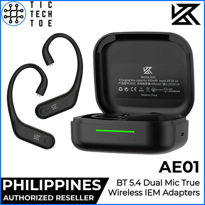 KZ AE01 Bluetooth 5.4 IEM Upgrade Earphone Module Cable True Wireless Low Latency Noise Cancelling