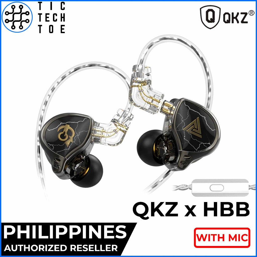 QKZ x HBB Titanium Composite Diaphragm Dynamic Driver IEM Earphones with Mic