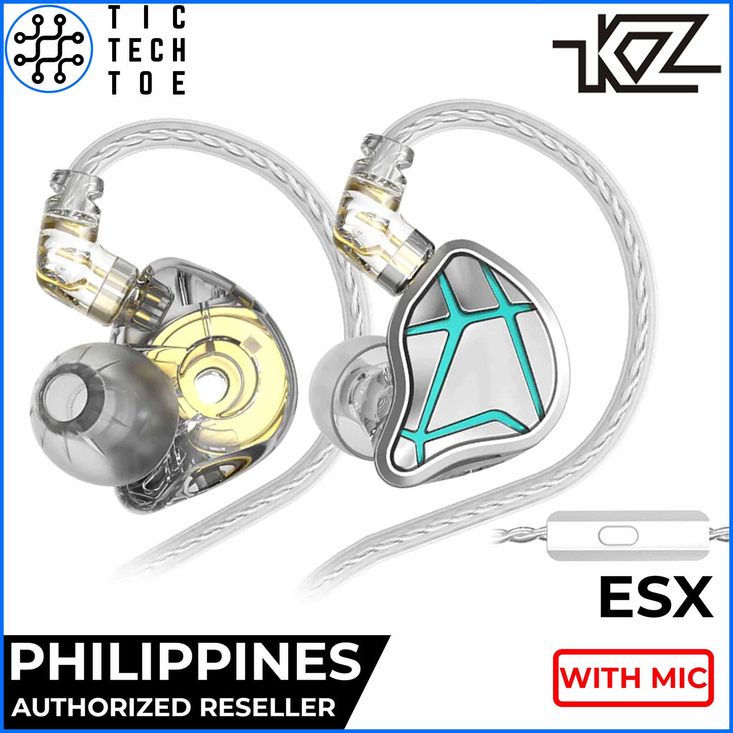 KZ ESX Special Edition Dynamic Driver HiFi Earphones with Mic