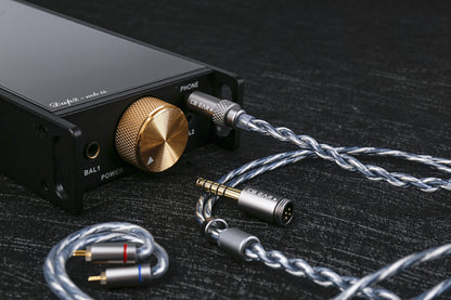 KBEAR P34 Modular Plug IEM Upgrade Cable 2-Pin 3.5mm/4.4mm Blue-Silver Replacement Braided Wire